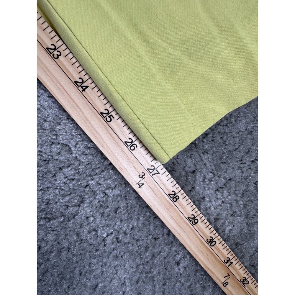Zara Womens Slim Fit Ankle Pants Lime Green Chartreuse Size 6 Stretch Trousers - Picture 6 of 6